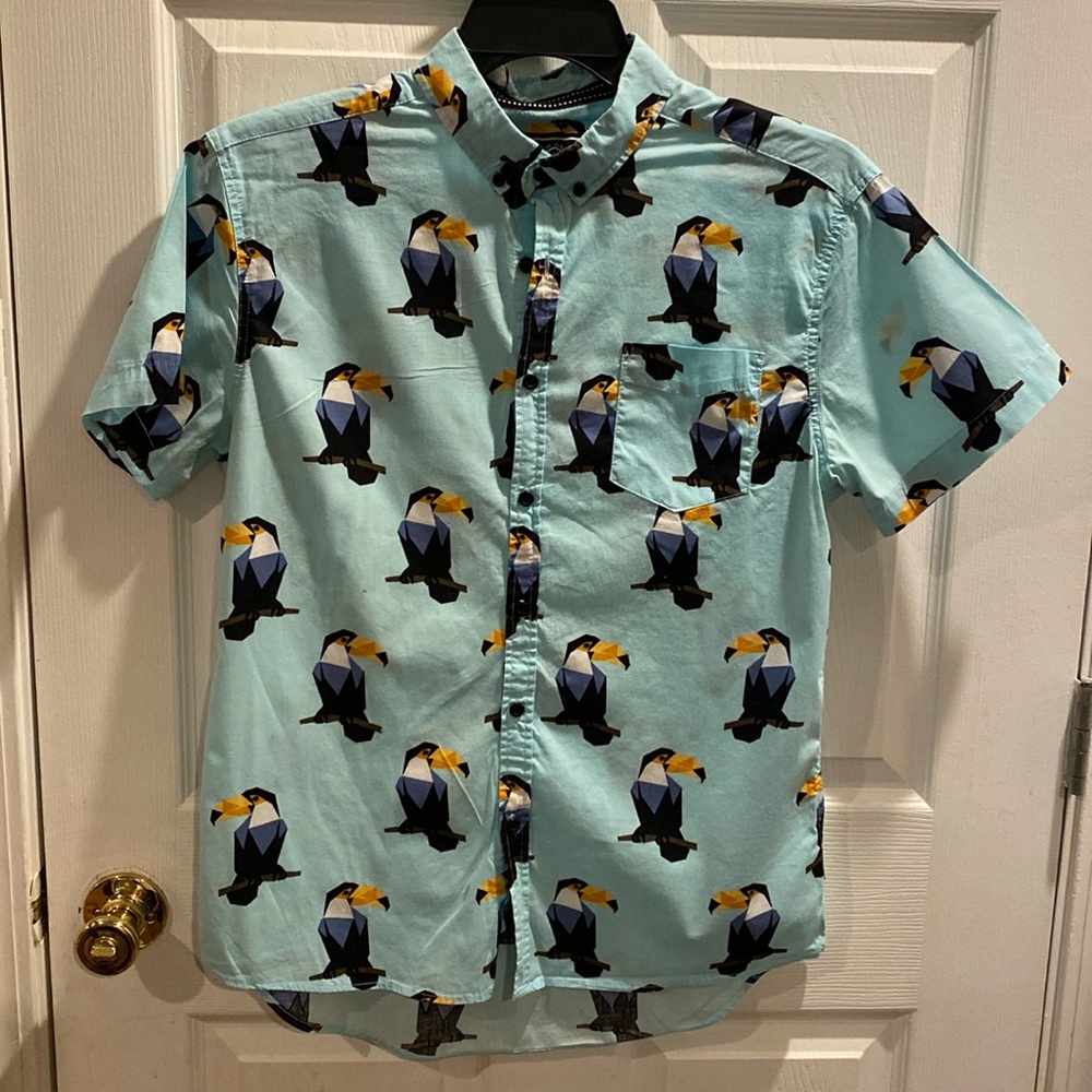 Five points retro design size small men’s dress shirt